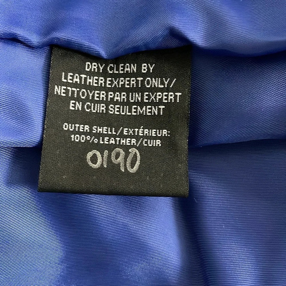 LAMARQUE Women’s Riley Leather Moto Jacket Size XL Blue Asymmetrical NWT - Picture 8 of 12